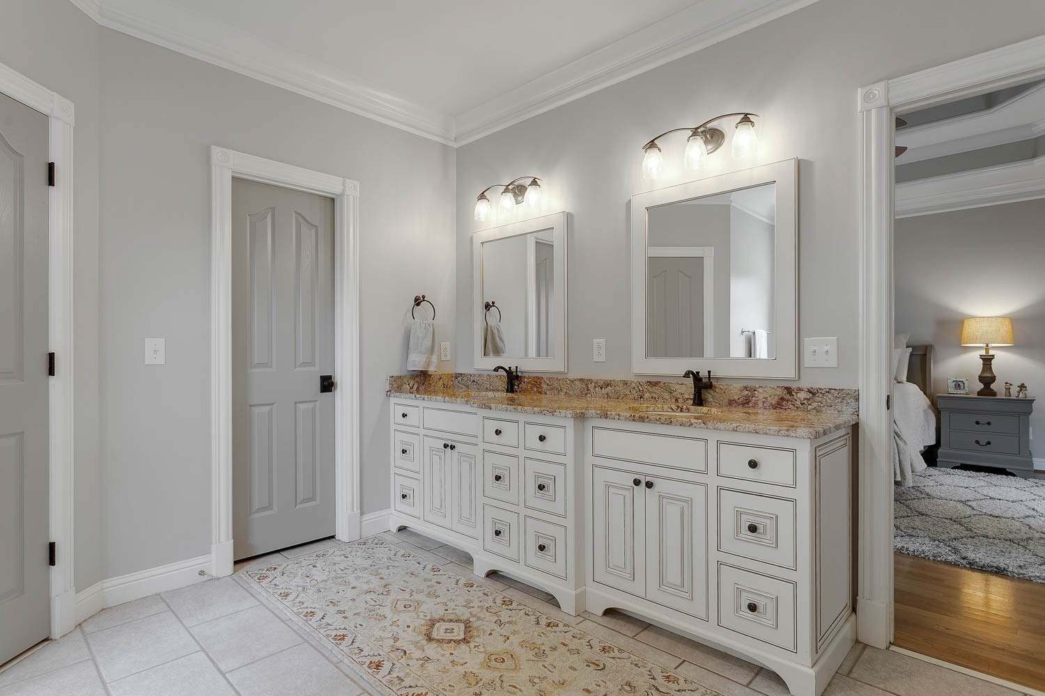 1479 Ridley Drive Franklin, TN 37064 - Photo 23 of 40 a spacious bathroom with a granite countertop sink a mirror and a