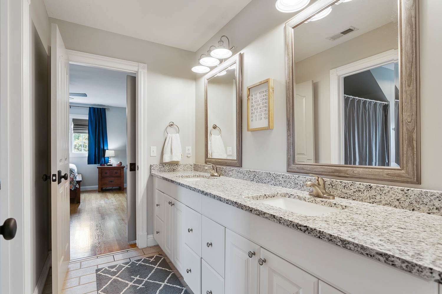 1479 Ridley Drive Franklin, TN 37064 - Photo 30 of 40 a en suite bathroom with a granite countertop sink and a mirror