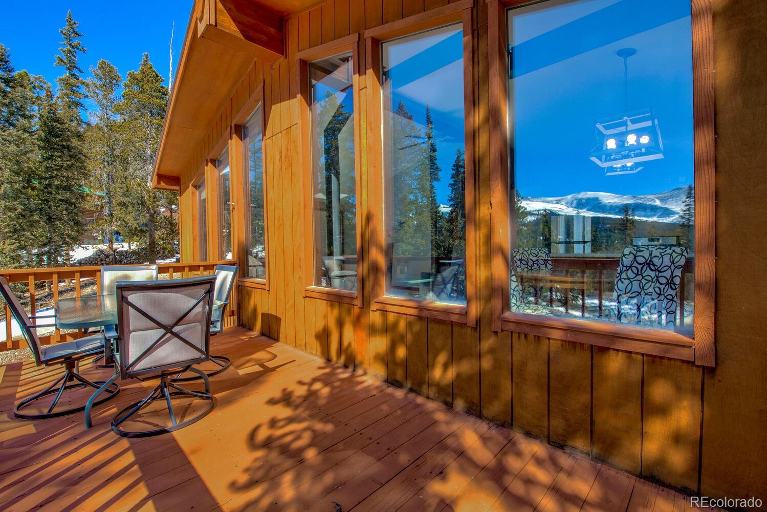 394 Co Road Fairplay, CO 80440 - Photo 44 of 46 a view of a balcony with chairs and wooden fence