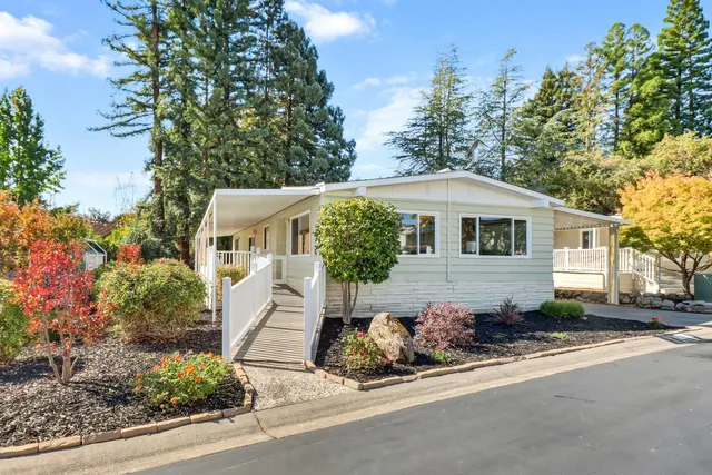 front view of a house with a street