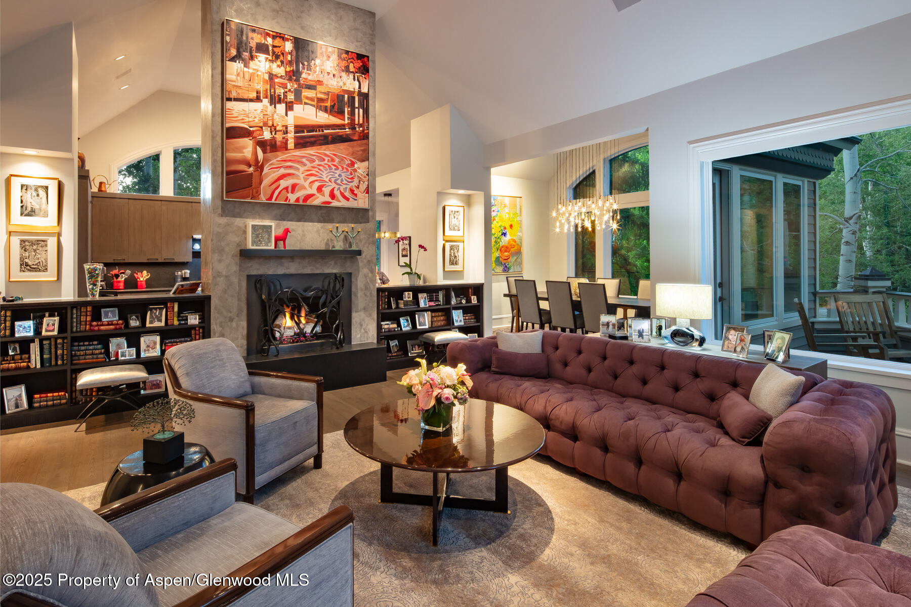 205 North 6th Street Aspen, CO 81611 - Photo 4 of 29 a living room with furniture fireplace and a large window