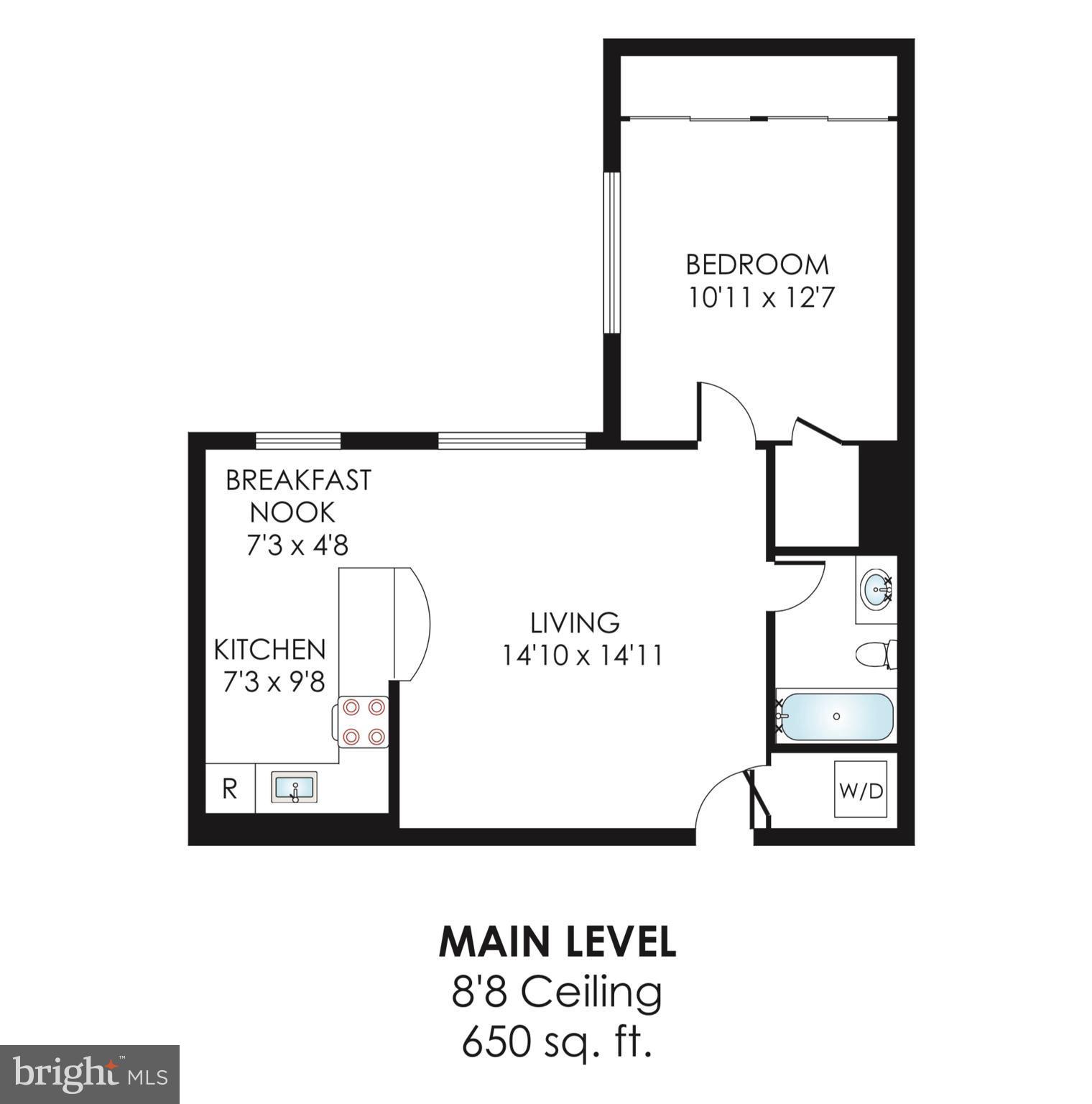 315 Evarts Street Northeast, Unit 109 Washington, DC 20002 - Photo 15 of 15 650 SF per floorplan
