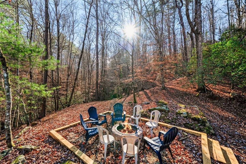 411 Gunite Circle Ellijay, GA 30540 - Photo 5 of 81 a view of a patio with table and chairs and potted plants