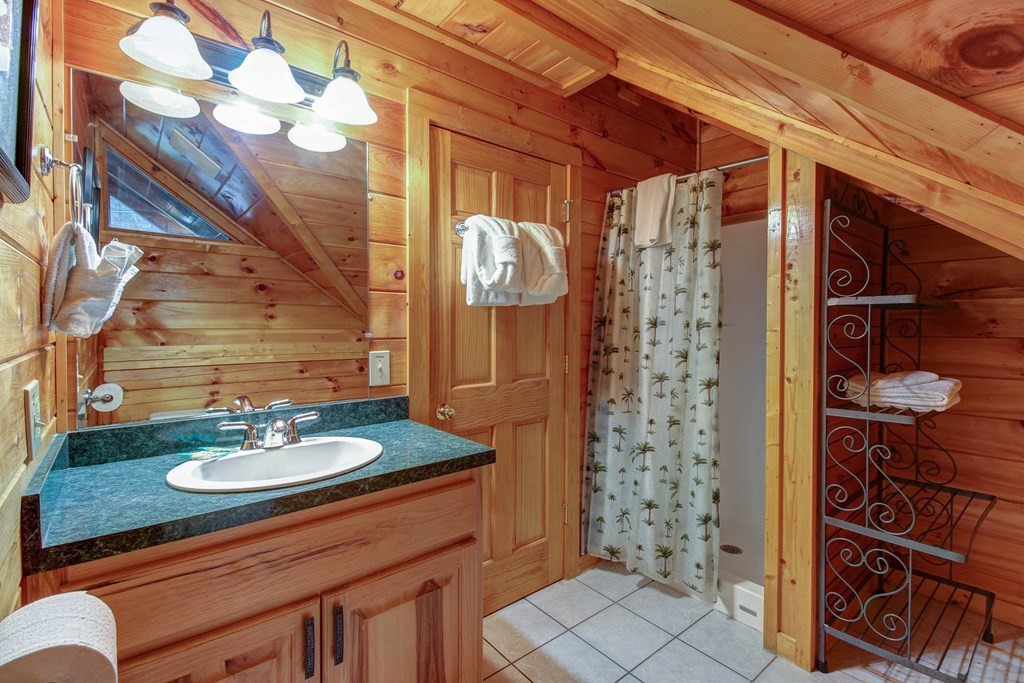 2010 Goose Gap Road Sevierville, TN 37876 - Photo 26 of 33 a bathroom with a sink a mirror and shower