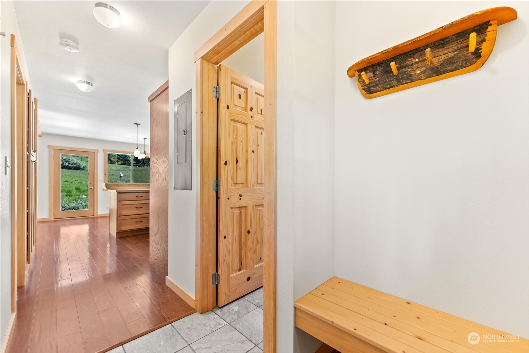 81 Homestead Road Winthrop, WA 98862 - Photo 13 of 39 a view of a hallway with wooden floor and entryway