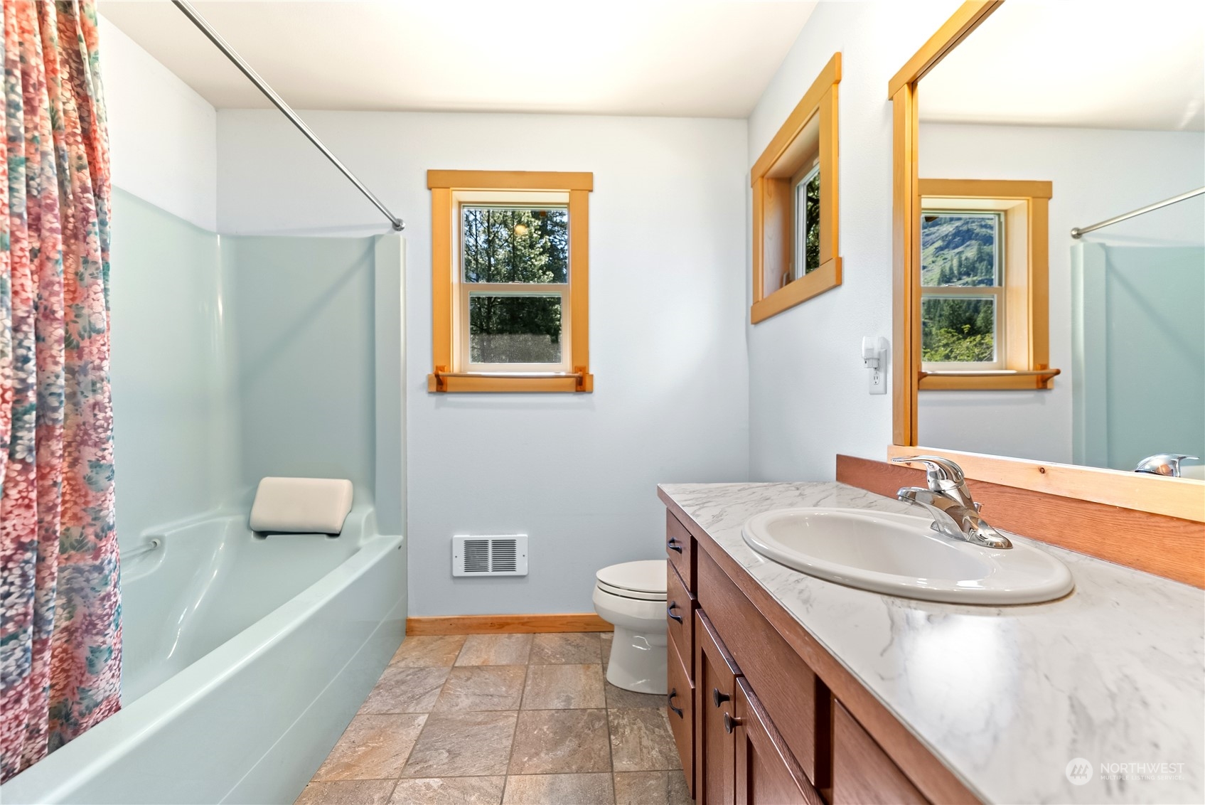 81 Homestead Road Winthrop, WA 98862 - Photo 33 of 39 a bathroom with a sink a toilet and shower