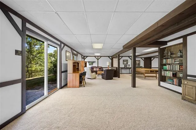 a room with furniture