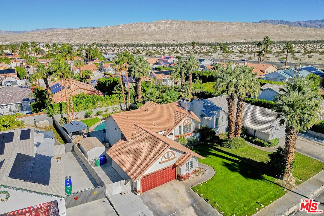 68920 Minerva Road Cathedral City, CA 92234 - Photo 47 of 49 an aerial view of a house with a garden
