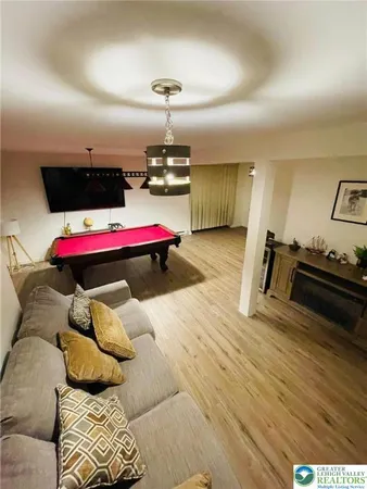 a bed room with a bed and furniture