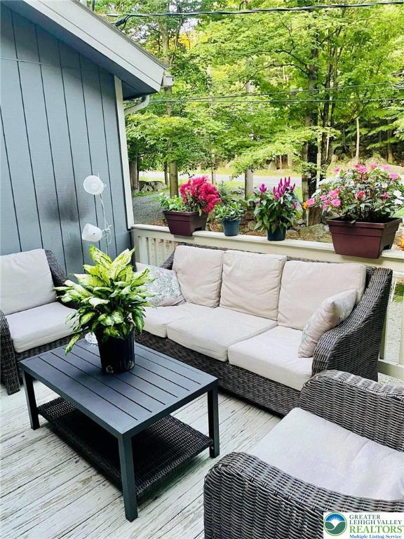 199 North Northgate Road Lake Ariel, PA 18436 - Photo 29 of 35 a outdoor living space with furniture and a potted plant