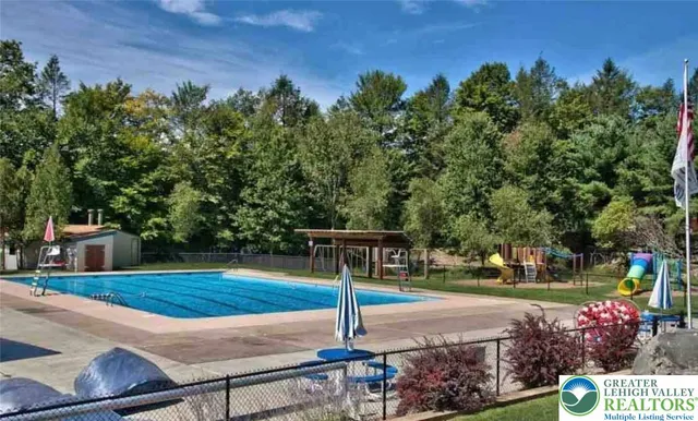 a view of swimming pool with lounge chair