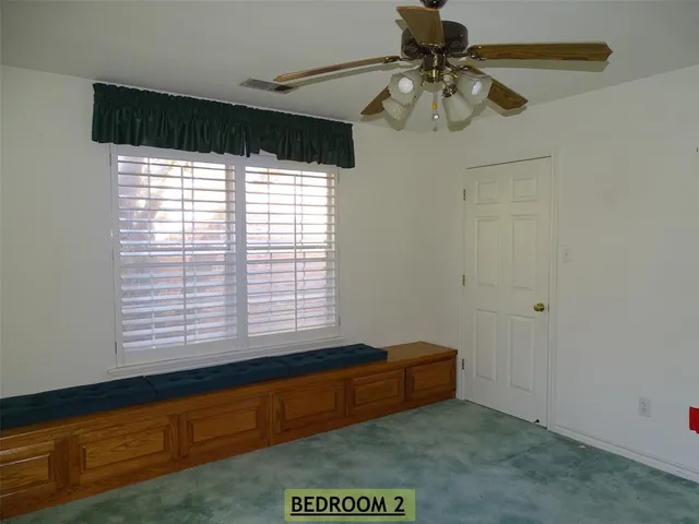 a view of a small space with a window