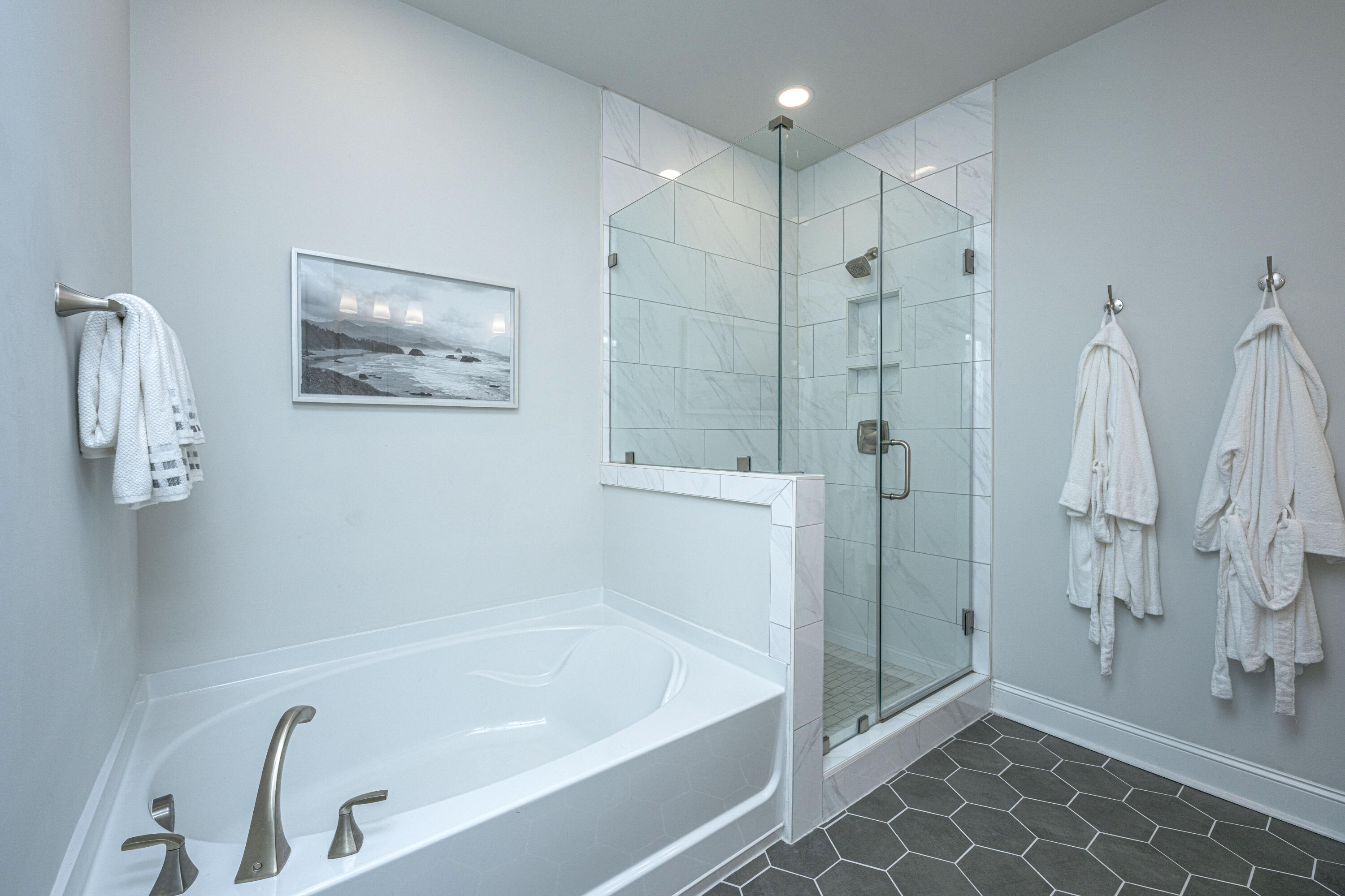 2037 Bullyard Sound Way Awendaw, SC 29429 - Photo 21 of 46 Primary Bath Shower and Soaking Tub