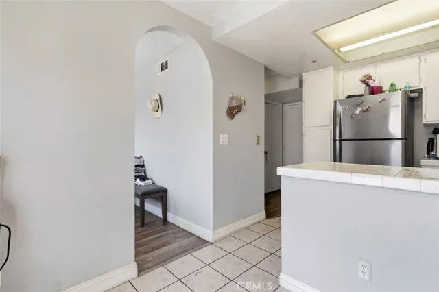 a view of a livingroom with wooden floor