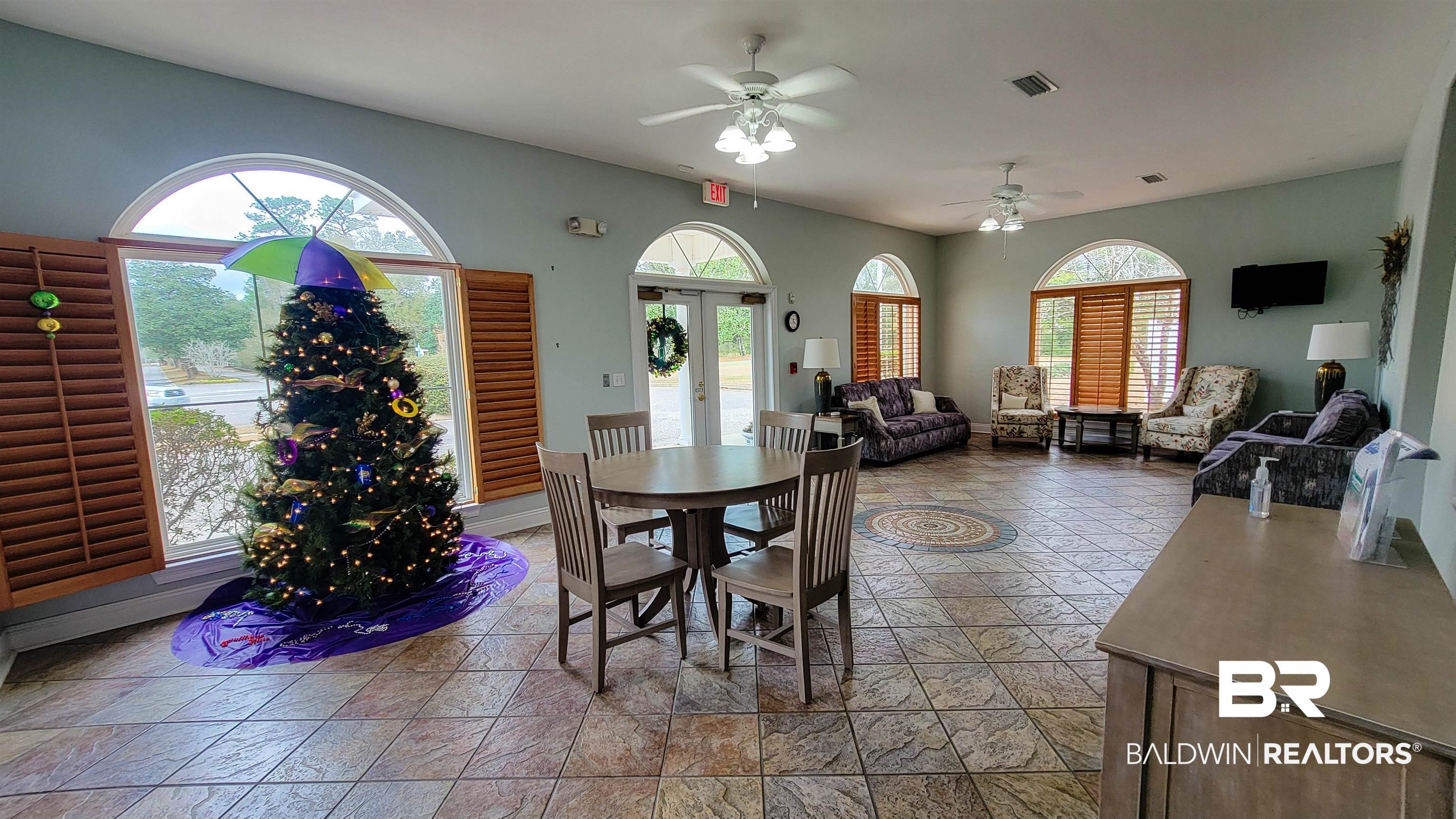 214 Hemingway Loop Foley, AL 36535 - Photo 60 of 67 Dining area with french doors and ceiling fan