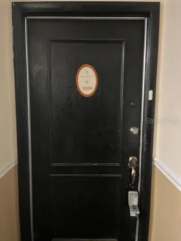 a close view of door space