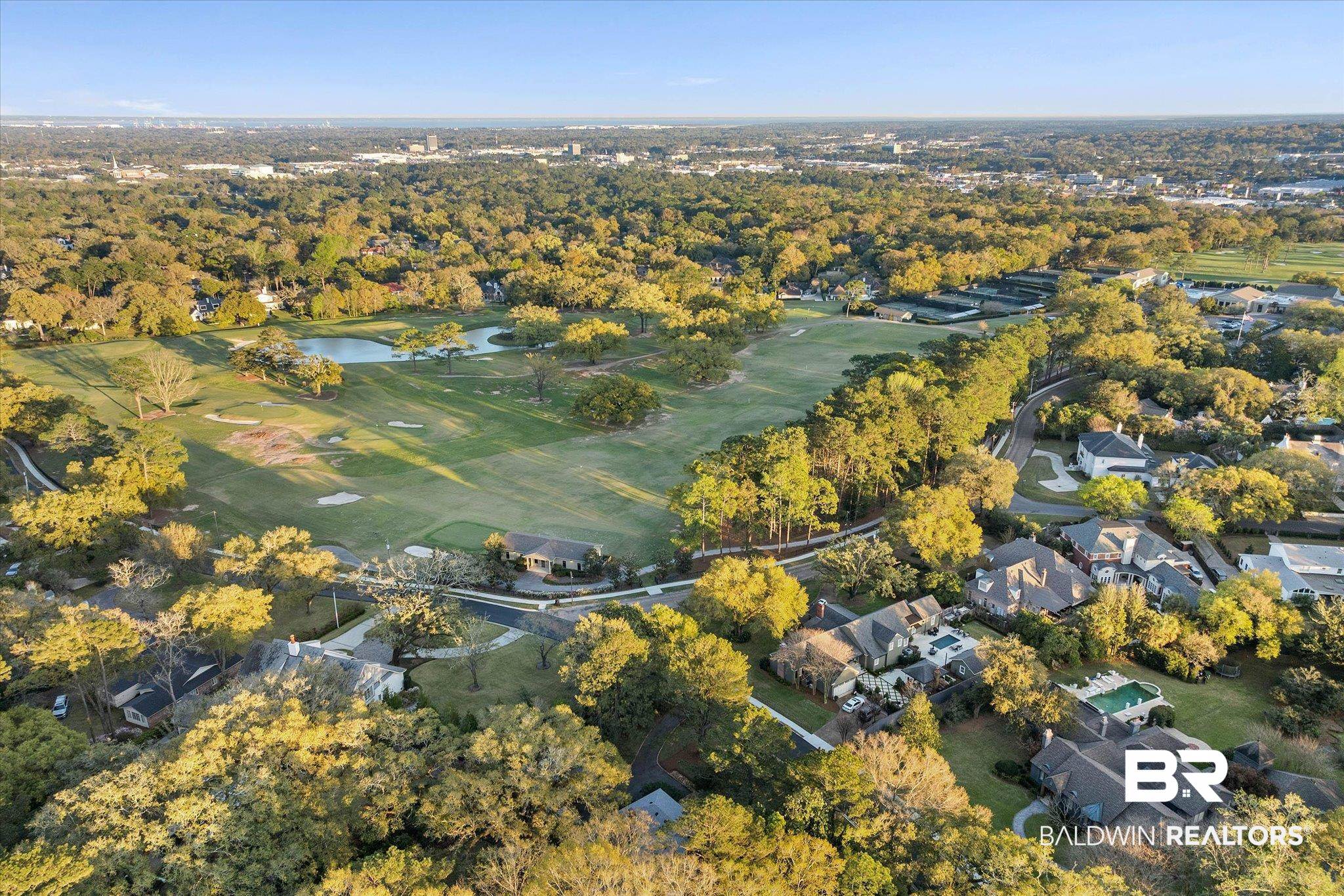 2 Westgate Road Mobile, AL 36608 - Photo 59 of 63 View of property location with a nearby body of water, a local golf course, and nearby suburban area