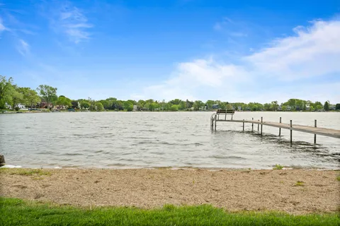 a view of lake view and mountain in the back