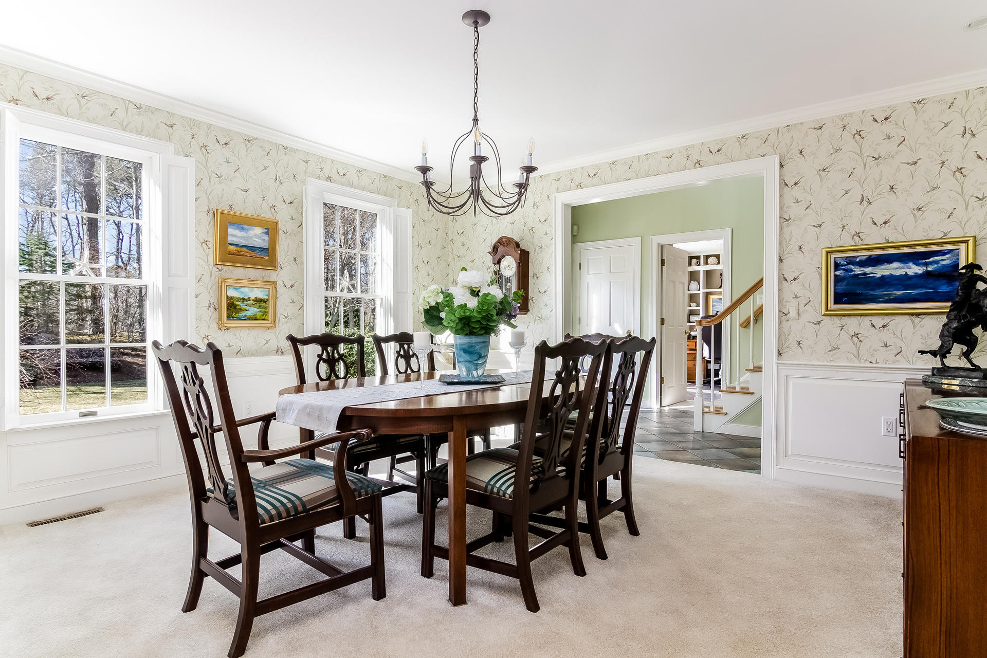 21 Marshview Lane Brewster, MA 02631 - Photo 14 of 37 a view of a dining room with furniture window and wooden floor