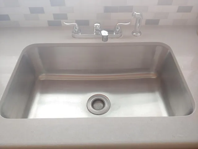 a close view of sink