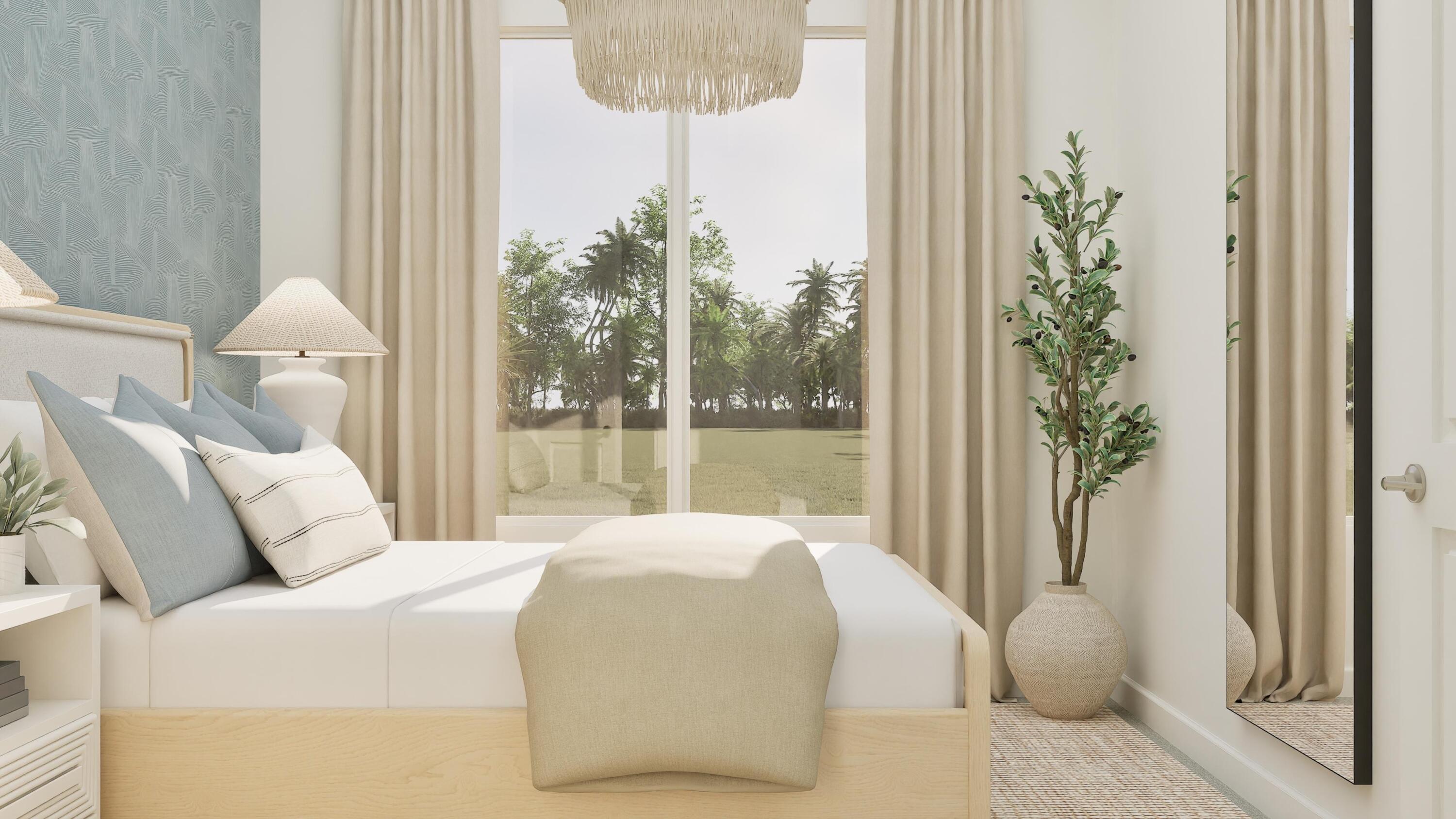 1026 Raleigh Way Wellington, FL 33449 - Photo 18 of 25 a bedroom with a bed and a potted plant