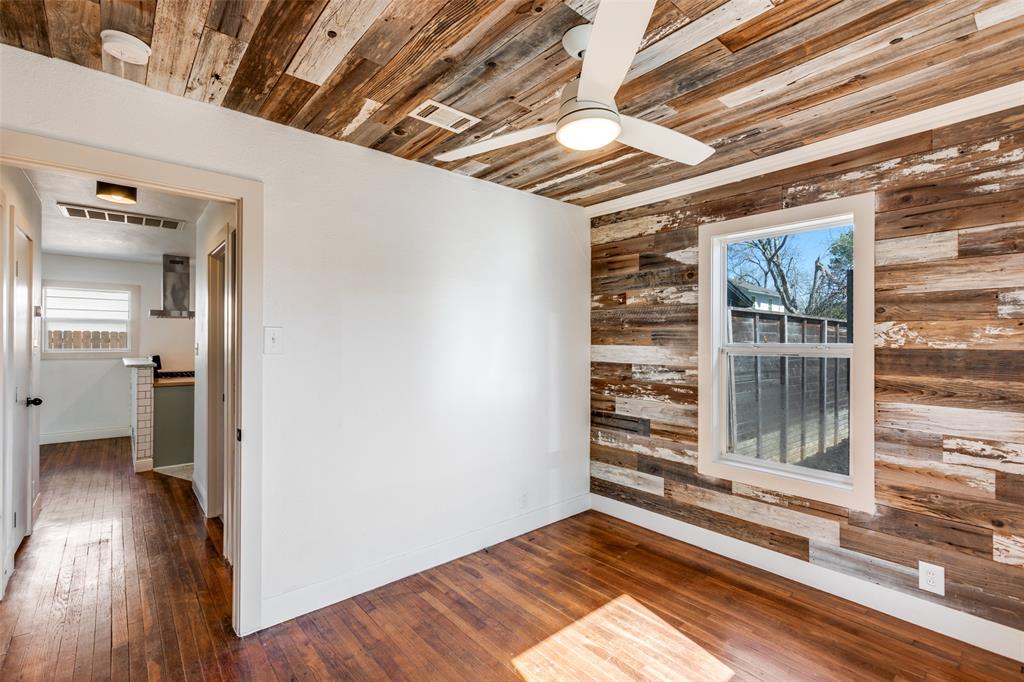 2012 Payne Avenue, Unit A Austin, TX 78757 - Photo 23 of 33 bedroom/office with wood ceiling and walls