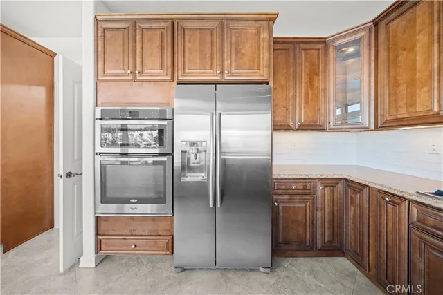 an aerial view of city and lake