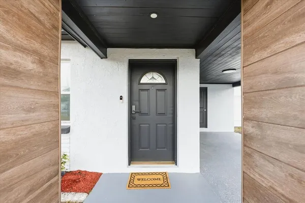 a view of an entryway door