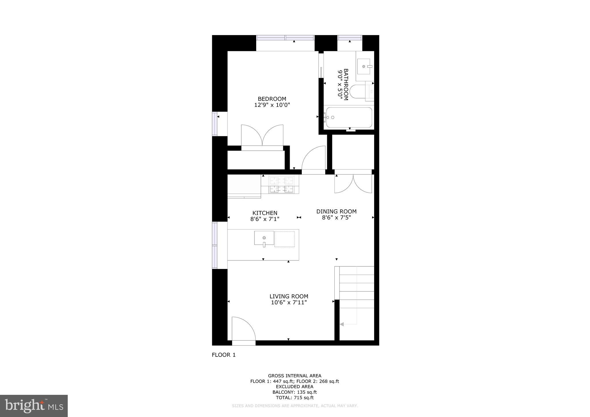 1915 H Street Northeast, Unit PH1 Washington, DC 20002 - Photo 16 of 21 a picture of floor plan