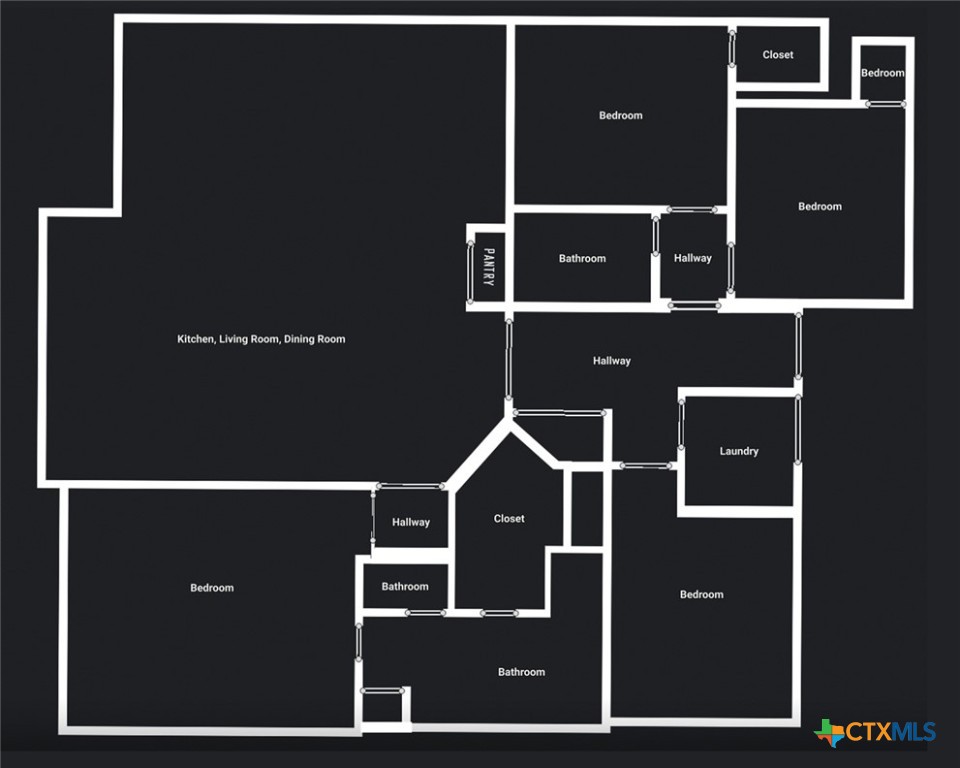 903 Fallbrook Drive Temple, TX 76502 - Photo 33 of 33 903 Fallbrook Dr. Floorplan. Notice the living/dining/kitchen comprises 1/3 of this well design home.
