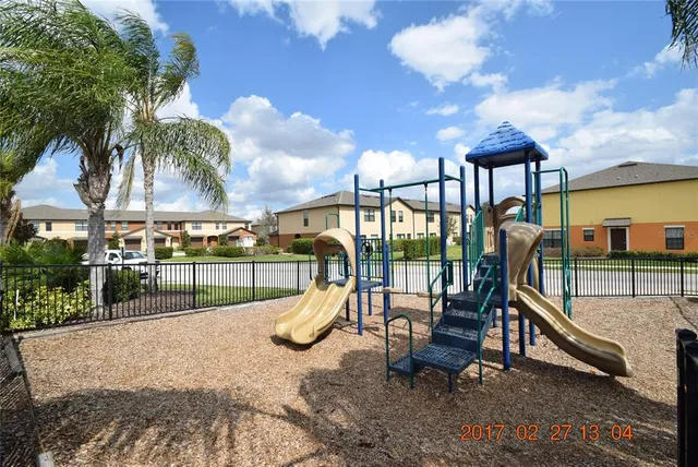 a park view with a garden