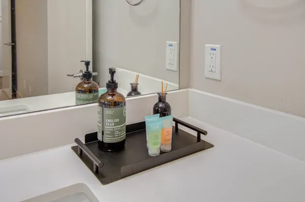 a view of dining room with two of the front door
