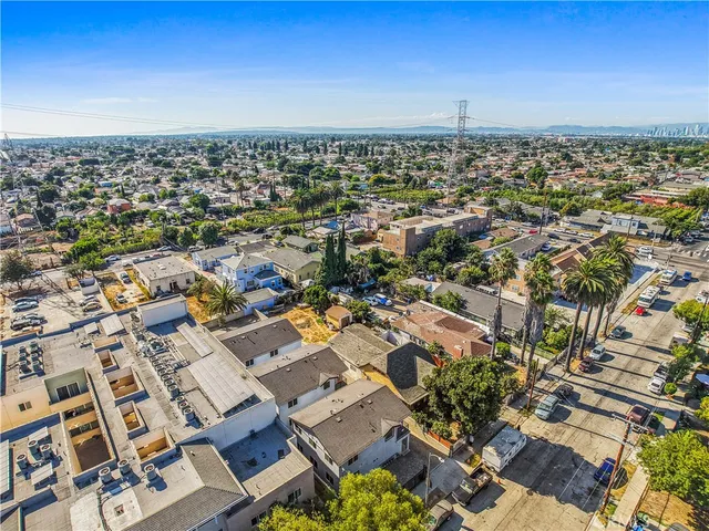 an aerial view of a city