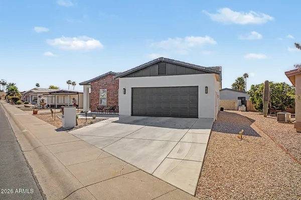 a view of a house with sitting area