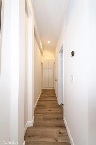 a view of hallway with stairs