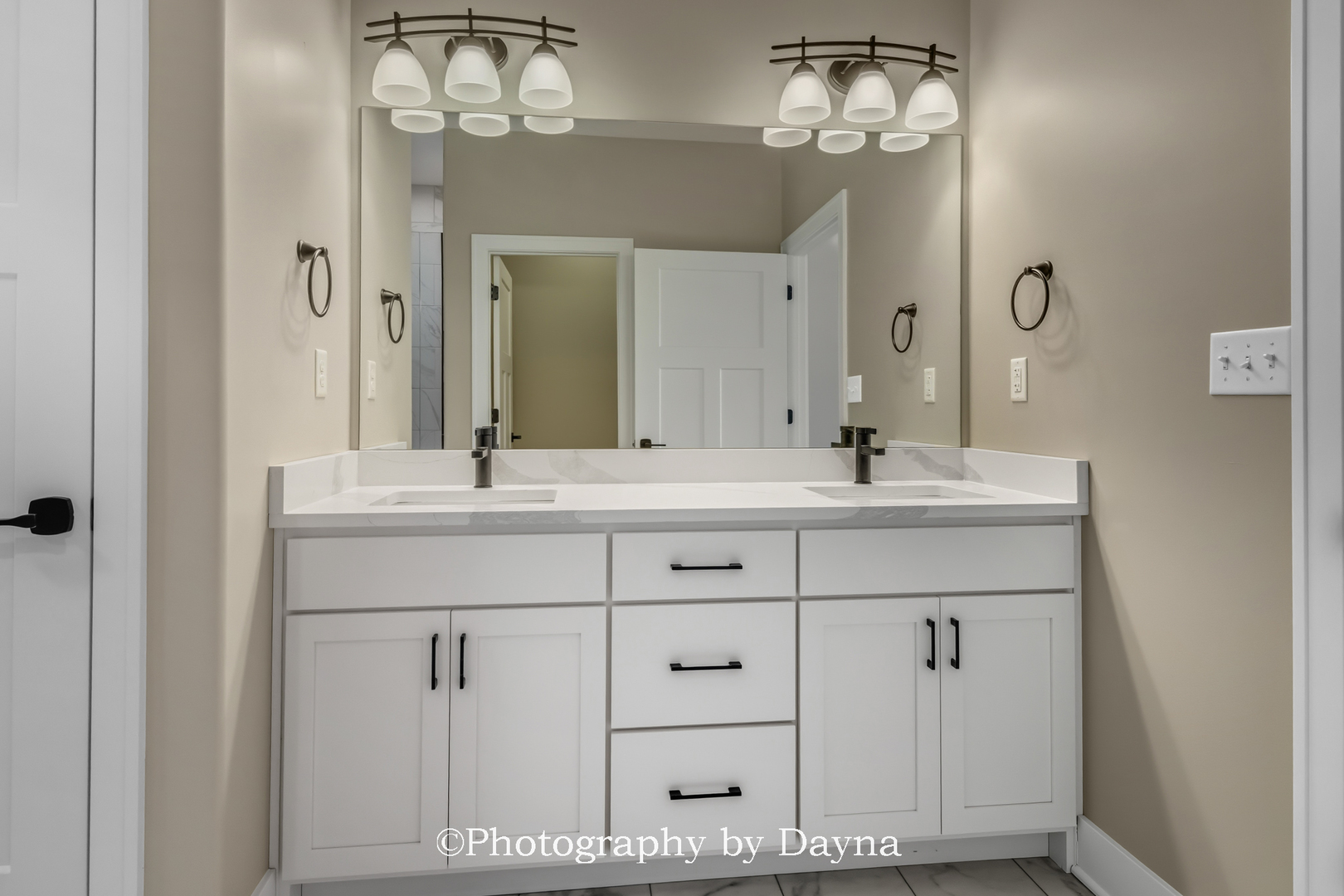 392 White Hawk Way Manteno, IL 60950 - Photo 13 of 25 a bathroom with a double vanity sink mirror and vanity