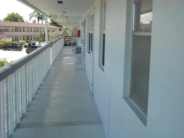 a view of a balcony