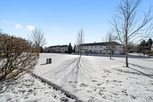a view of snow on the road