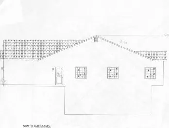 a view of a black and white photo