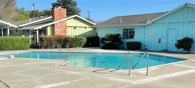 a view of a house with a patio