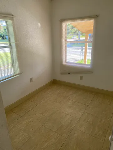an empty room with a window