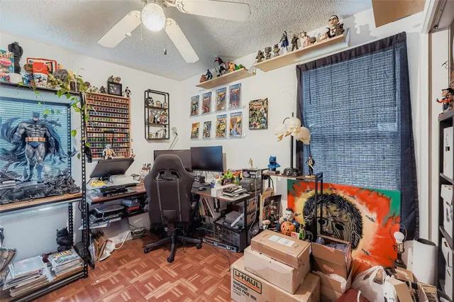 a workspace with furniture