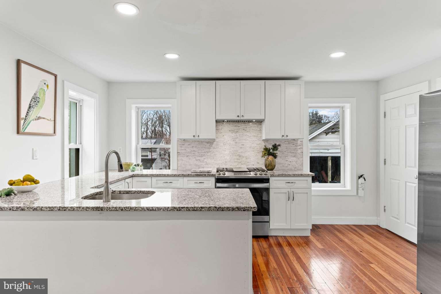 209 Willow Road Wallingford, PA 19086 - Photo 15 of 25 a kitchen with granite countertop a sink stainless steel appliances and cabinets