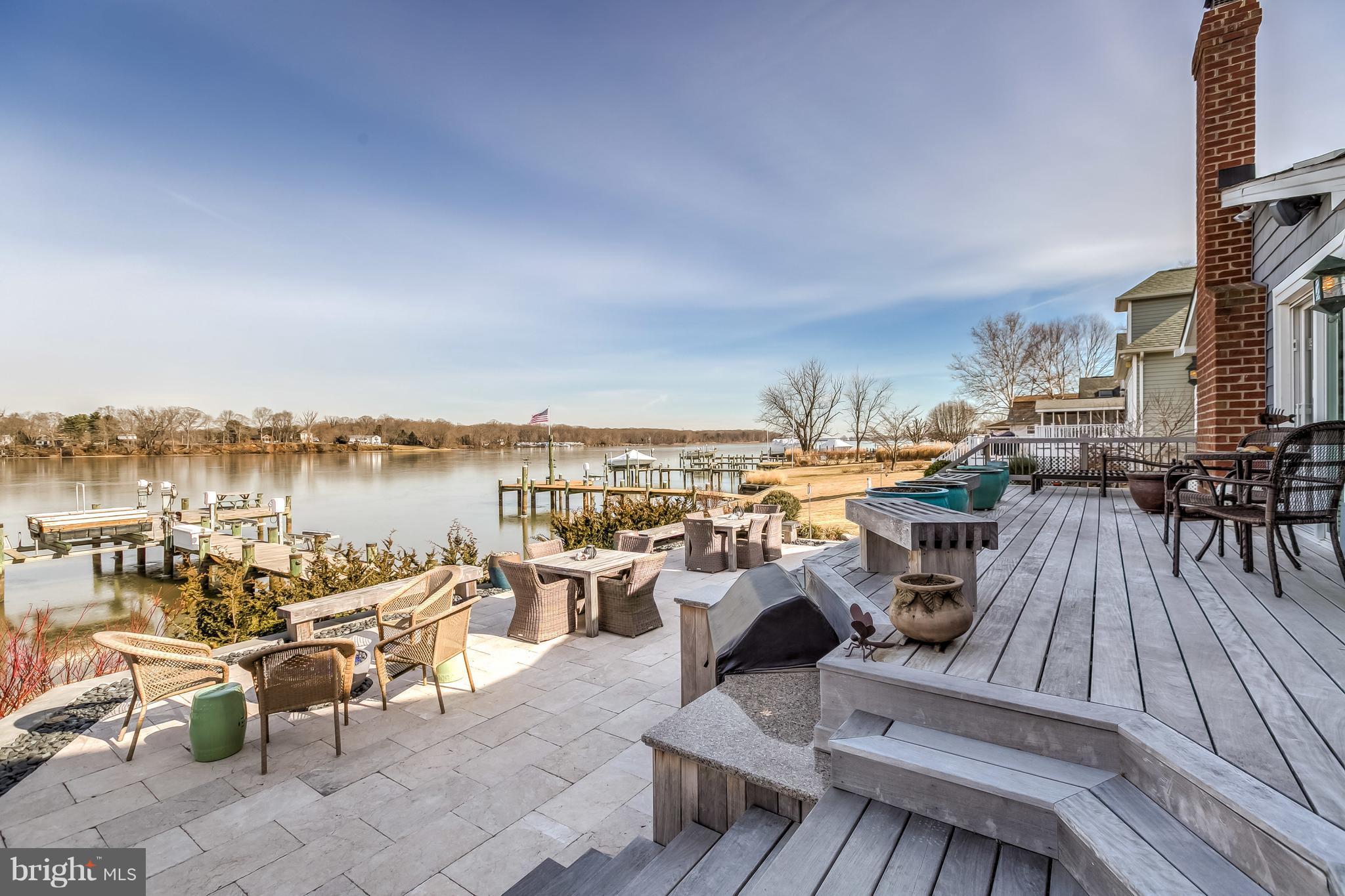 1216 Stumpfs Road Middle River, MD 21220 - Photo 22 of 30 Ipe Deck, Marble Patio & Dock