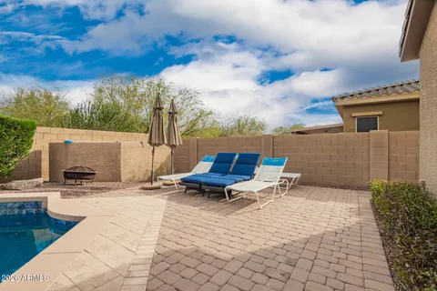 a outdoor view with a sitting space