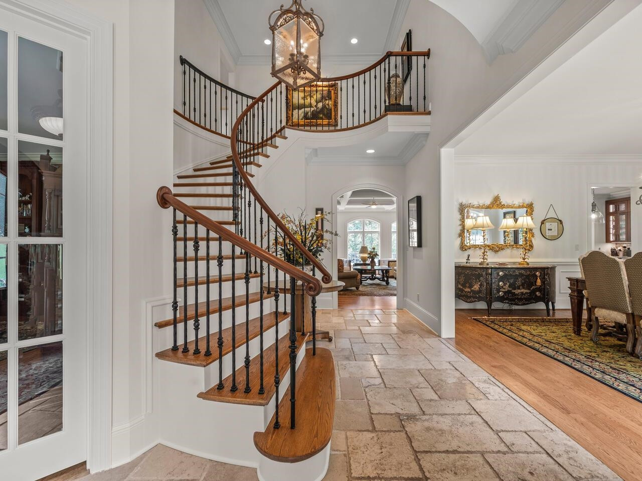11216 Jonas Ridge Lane Raleigh, NC 27613 - Photo 21 of 75 Foyer with curved staircase