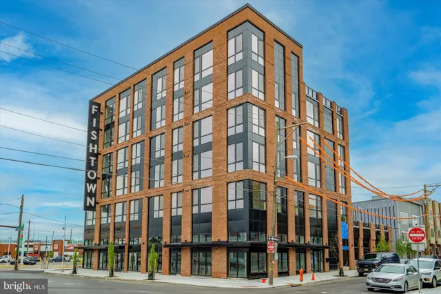 a front view of a building