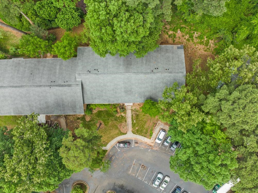 Overhead drone view of Condo