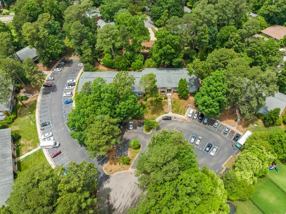 1004 Sandlin Place, Unit E Raleigh, NC 27606 - Photo 9 of 26 Drone View of Driftwood Manor