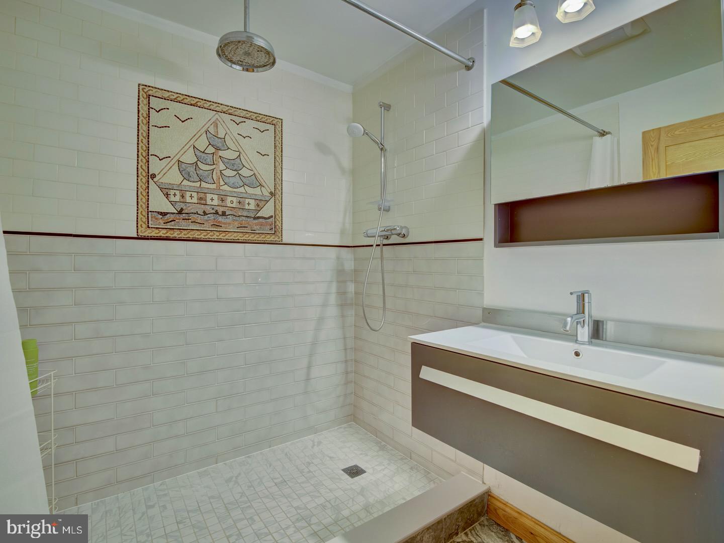 1705 Q Street Northwest Washington, DC 20009 - Photo 77 of 87 a bathroom with a shower and a sink